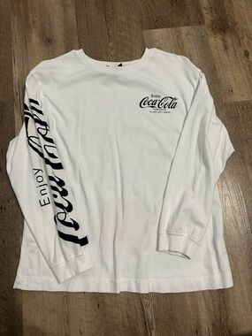 Zara White Tee with Black Coca-Cola Label